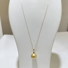 Ｋ１８ＹＧ 白蝶真珠ナチュラルゴールデンパールペンダントネックレス