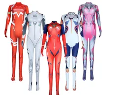 新世紀エヴァンゲリオン 風 全身タイツ 綾波レイ プラグスーツ コスプレ衣装 弾力 ハロウイン仮装白s160P_3