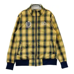 サイズ：L FILA GOLF フィラゴルフ  裏起毛 ジップジャケット チェック柄 イエロー系 [240101484611] ゴルフウェア メンズ ストスト