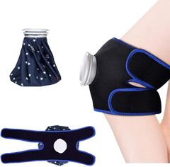 アイシングサポーター, スポーツ用 アイスバッグサポーター 膝用 足首 固定用サポーター アイシングセット 肘 固定サポーター アイシング用 氷のう アイスバッグ 結露なし 大口径 水漏れ防止 冷温両用