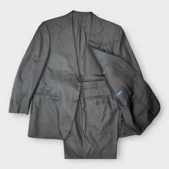 希少 バーバリーロンドン セットアップスーツ グレー XL 銀ボタン カシミヤ混 希少 バーバリーロンドン セットアップスーツ グレー XL 銀