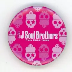 【中古】バッジ・ピンズ(男性) 三代目J Soul Brothers(総柄ドクロ/背景ピンク) ファイナル 缶バッジ 「三代目J Soul Brothers LIVE TOUR 2015“BLUE PLANET”」 追加公演グッズ