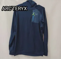 ARC'TERYX アークテリクス STRYKA HOODY ストライカフーディ Mサイズ ネイビー 長袖 フーディ 登山 アウトドア ミッドレイヤー トレッキング 防寒 速乾 服 裏起毛 省エネ 家庭 パーカー トップス メンズ 通勤のサムネイル
