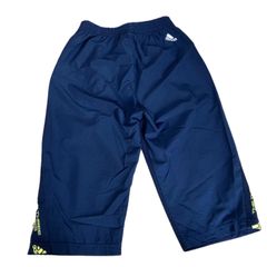 未使用品　キッズ　adidas　ハーフパンツ　七分丈　メッシュパンツ　ジャージ　ライン　ネイビー　150サイズ　C793