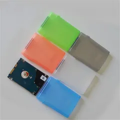 ハードディスクケース HDDケース 2.5インチ 緑色１個 収納ケース 保護ケース 保管 SSD 半透明 シンプル 無地 防塵 ケーブル接続可能 パソコングッズ
