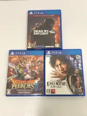 ÷PS4 ソフト まとめ売り ドラゴンクエストヒーローズⅡ デッドバイデイライト ジャッジアイズ【ゲームソフト】