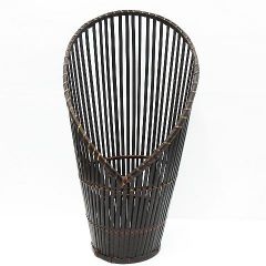 竹籠 かご バスケット 収納かご 花器 インテリア ドライフラワー アレンジメント アジアン ブラウンZ000-0530①