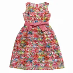 フランコフェラーロ FRANCO FERRARO フラワープリント ボーダー ワンピース ノースリーブ サイズM NWEGP-46530 レディース 【中古】