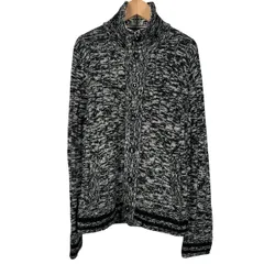 ニコルクラブフォーメン NICOLE CLUB FOR MEN 長袖ニットジャケット カーディガン ブラック グレー 46 M相当