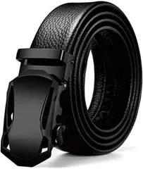 THYEGN ベルト メンズ 紳士用ベルト ビジネス 穴なし オートロック式 大きいサイズ レザー サイズ調整可能 無段階調節 カジュアルベルト ⾧さ120cm 車型(B,  120)