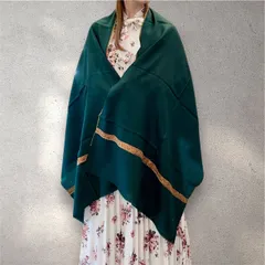 パキスタンAari Kashmiri 総刺繍Luxuryショール緑