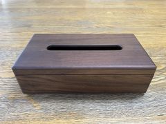【訳アリ品】ウォールナット　無垢材使用の本物！ティッシュボックス　ティッシュケース　レギュラー　070603E