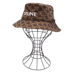 CELINE セリーヌ ロゴ刺繍 トリオンフバケットハット ブラウン S 2AU3B731のサムネイル