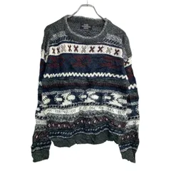 EXPRESSIONS 総柄ニットセーター Mサイズくらい エクスプレッション 古着卸 アメリカ仕入 t2411-4110のサムネイル