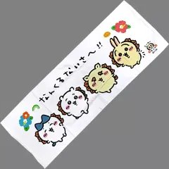 【中古】タオル・手ぬぐい 集合(なんくるないさー!!) ミニバスタオル 「ちいかわ なんか小さくてかわいいやつ シーサー祭り!!! POP UP STORE＠沖縄」