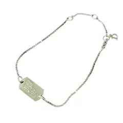 【中古】【箱付き】 Christian Dior クリスチャンディオール メタル ドッグタグ プレート ブレスレット シルバー 412180 ブレスレット