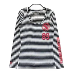 サイズ：0 PEARLY GATES パーリーゲイツ  長袖インナーTシャツ ボーダー柄 ネイビー系 [240101457835] ゴルフウェア レディース ストスト