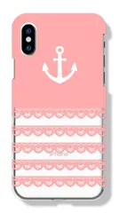 Xperia XZ3 SO-01L SOV39 801SO ケース カバー エクスペリアXZ3 スマホケース ハードケース マリン 海 レース ボーダー パステルカラー 大人 かわいい 海 人気 クリア 透明 カラー01