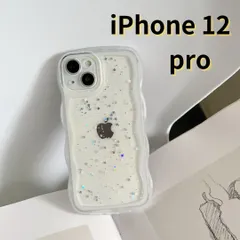 【SHOPS】iPhone12 pro スマホケース なみなみ クリア シンプル 軽量 おしゃれ かわいい 透明 E047