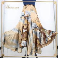 社交ダンス 衣装 スタンダード スカート レッスンウェア レディース オールシーズン グレイ系 ブラウン系 巻きスカート ラップスカート 練習着 光沢感 滑らか 柔らかい 伸縮性 丁寧な仕立て 日本製 おしゃれ 絶妙な色合い ダンス用 スカート レディース