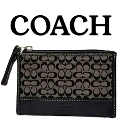 COACH コーチ　小銭入れ　コインケース　シグネチャー　キャンバス　レザー