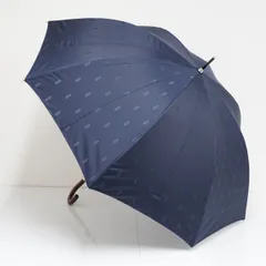 傘 Polo Ralph Lauren ポロ ラルフローレン USED美品 ジャガード ポロドット ポロベア  紳士傘  メンズ 大判  ネイビー 65cm S2675