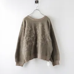 未使用 サマンサモスモス Samansa Mos2 SM2 前後着花柄 ジャガードニットカーディガン F/モカ ブラウン系 トップス【2400014371956】