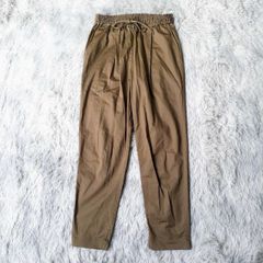 ルスーク LE SOUK【M】ストレッチパンツ カーキ(系) ウエストゴム 無地 カジュアル 作業時 綿 コットン混