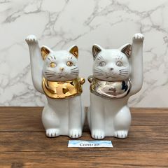 招き猫（瀬戸焼、薬師窯）