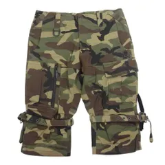 ROEN ロエン カモ柄 ハーフ ショート カーゴ パンツ カーキ系 28【中古】のサムネイル