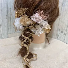 ホワイトベージュ　和紐　水引　セット