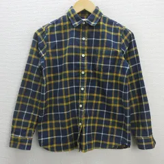 G■ノースフェイス/THE NORTH FACE NRW61507 シャギーネルシャツ/チェック柄【S】紺黄/LADIES/25【中古】■