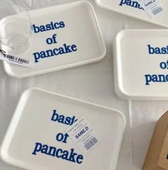 英字 プレート | プレート 平皿 朝食 青文字 韓国 キッチン雑貨 英風 お皿