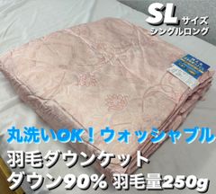 新品！丸洗いOK!ウォッシャブル羽毛ダウンケット  ダウン９０% ＳＬ