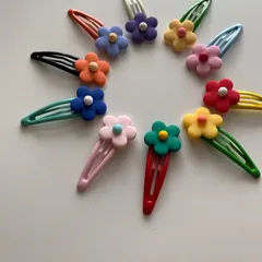 フラワー パッチンピン 2こセット