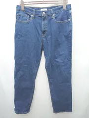 ◇ Θ GLOBAL WORK グローバルワーク テーパード デニム ジーンズ パンツ サイズL インディゴ メンズ P  【1410230005208】