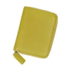 ☆ レモンイエロー ☆ カードケース ミニ財布 kzsbo22 財布 レディース メンズ ミニ財布 牛革 本革 大容量 カードケース 名刺入れ カード 名刺 ケース じゃばら スキミング 防止 磁気防止 かわいい おしゃれ クレジットカード ポイントカード