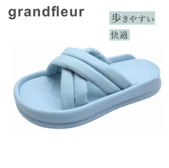 grandfleur グランドフルール レディース ミュール MTS 101 ブルー サンダル パデット 履きやすい 脱げにくい 厚底 靴のサムネイル