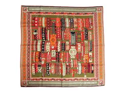 エルメス HERMES カレ90 Colliers de chiens コリエドシアン シルク100% スカー