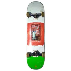 THE KILLING FLOOR(キリングフロアー) skateboard deck スケートボードデッキ ホワイト×レッド×グリーン スケボー コンプリート