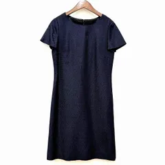 #snc ランバン LANVIN ワンピース 38 紺系 半袖  バックジップ シルク混 レディース [838687]のサムネイル