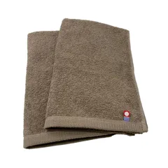 【数量限定】フェイスタオル ブラウン 2枚セット Nカラー ブランド 薄手 無地 タオル 普段使い シンプル 今治(Imabari) 日本製 国産