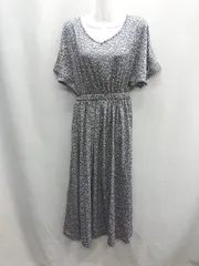 ◇ ⊂ pairmanon ペアマノン 花柄 半袖 ロング ワンピース サイズF ブルー系 レディース E  【1410290062876】