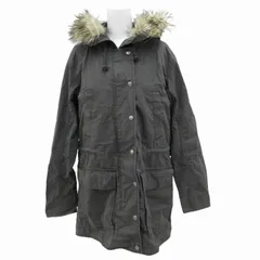 ギャップ GAP モッズコート ミリタリー ジャケット 中綿 フード ボアライナー M グレー /SS 0724