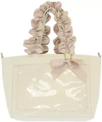 【中古】雑貨 ベージュ 痛バッグ A4多機能2WAYハンドルフリルトートバッグ