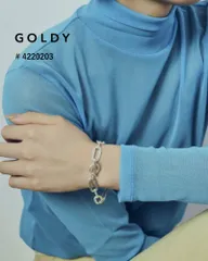 【SALE】GOLDY/ゴールディ/フラット マンテル チェーン ブレスレット/アクセサリー/4220203のサムネイル