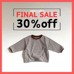 【最終値下げ!!30%OFF!!】【即納】韓国人気ブランド minirobe 2024 春夏新作 ボーダーロンT 韓国子供服  韓国キッズ おしゃれ お洒落 子供服 春服 80サイズ Sサイズ シンプル ユニセックス【送料無料】【新品】