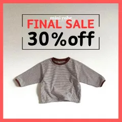 【最終値下げ!!30%OFF!!】【即納】韓国人気ブランド minirobe 2024 春夏新作 ボーダーロンT 韓国子供服  韓国キッズ おしゃれ お洒落 子供服 春服 80サイズ Sサイズ シンプル ユニセックス【送料無料】【新品】のサムネイル