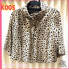 koos✨ヒョウ柄ショート丈ジャケット【40】