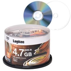【迅速発送】ロジテック DVD-R CPRM対応 1回記録用 録画用 4.7GB 120分 16倍速 記録メディア スピンドルケース 50枚入り LM-DR47VWS50W
